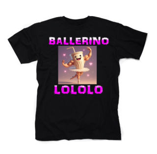 BALLERINO LOLOLO - Italian Brainrot Meme - čierne pánske tričko