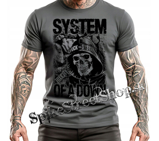 SYSTEM OF A DOWN - Fuck System Toxicity - šedé pánske tričko