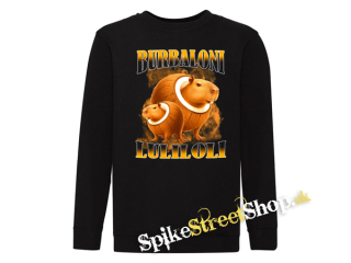 BURBALONI LULILOLI - čierna detská mikina bez kapuce