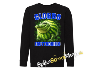 GLORBO FRUTTODRILLO - čierna detská mikina bez kapuce