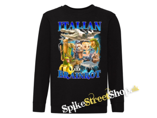 ITALIAN BRAINROT MEME - Family Poster Motive 2 - čierna detská mikina bez kapuce