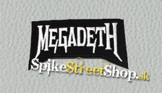 MEGADETH - Logo White - nažehlovacia nášivka