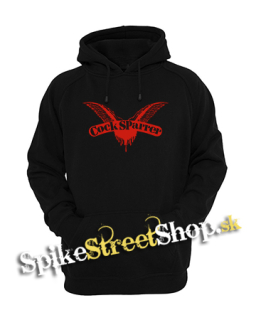 COCK SPARRER - Red Logo - čierna pánska mikina