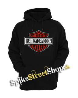 HARLEY DAVIDSON - Red Crest Logo Motive 2 - čierna pánska mikina