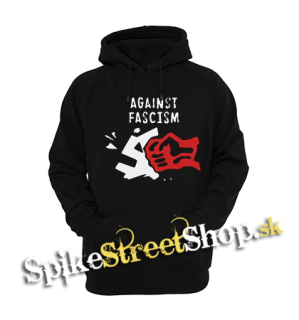 AGAINST FASCISM - čierna detská mikina