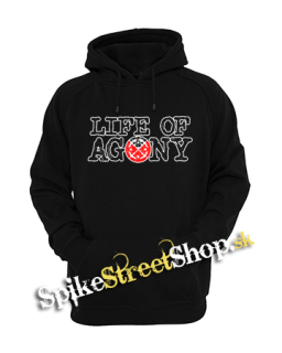 LIFE OF AGONY - Logo - čierna detská mikina