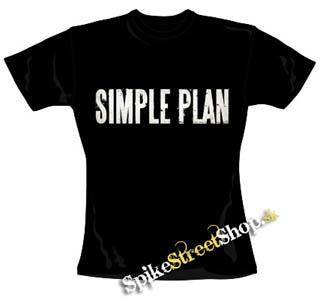 SIMPLE PLAN - White Logo - čierne dámske tričko