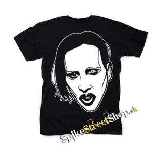 MARILYN MANSON - Art Drawing Portrait - pánske tričko