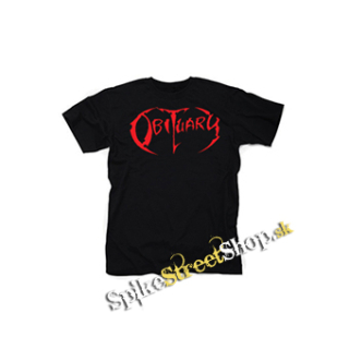 OBITUARY - Red Logo - pánske tričko