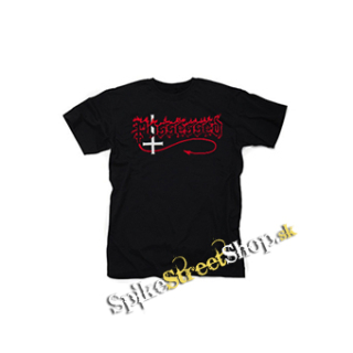 POSSESSED - Logo Red White - pánske tričko
