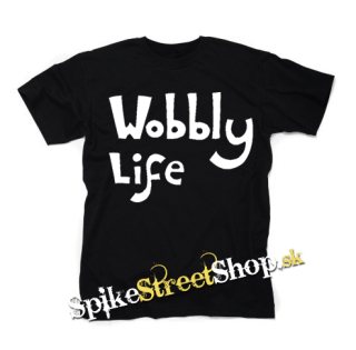 WOBBLY LIFE - Logo White - pánske tričko