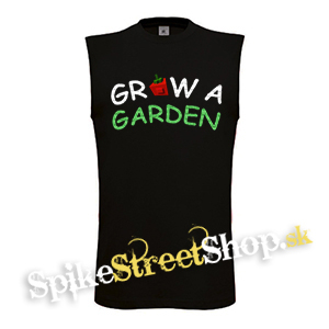 ROBLOX - GROW A GARDEN - Logo - čierne pánske tričko bez rukávov