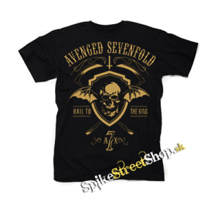 AVENGED SEVENFOLD - Hail To The King Golden Patch - čierne detské tričko