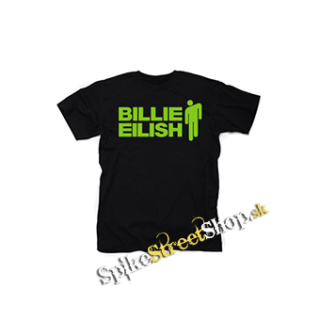 BILLIE EILISH - Logo And Stickman - čierne detské tričko