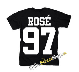 BLACKPINK - Rosé 97 White Logo - čierne detské tričko