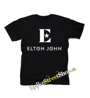 ELTON JOHN - Logo Star - čierne detské tričko
