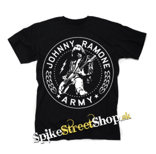 JOHNNY RAMONE - Johnny Ramone Army Logo 2 - čierne detské tričko