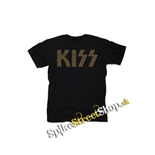 KISS - Gold Logo - čierne detské tričko