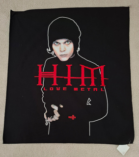 HIM - Love Metal - chrbtová klasická plátená nášivka