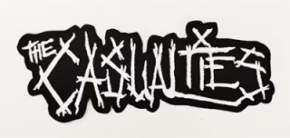 CASUALTIES - White Logo - nažehlovacia nášivka