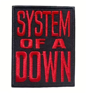 SYSTEM OF A DOWN - Red Logo - nažehlovacia nášivka