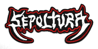 SEPULTURA - Old School Black White Red Logo - nažehlovacia nášivka