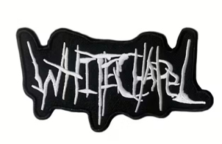 WHITECHAPEL - White Logo - nažehlovacia nášivka