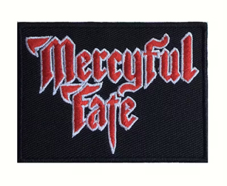 MERCYFUL FATE - White Red Logo - nažehlovacia nášivka