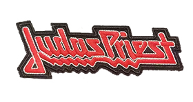 JUDAS PRIEST - Red White Logo - nažehlovacia nášivka