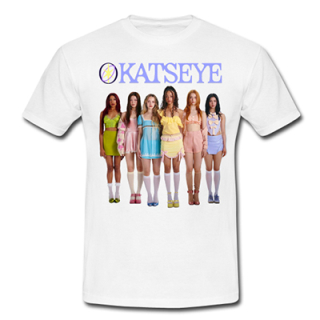 KATSEYE - Band Poster Motive 1 - biele pánske tričko