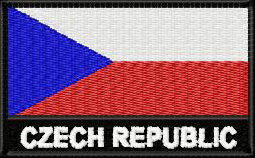 CZECH REPUBLIC - Vlajka - vyšívaná nášivka so suchým zipsom