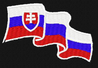 SLOVENSKÁ ZÁSTAVA - Vlajúca vlajka - vyšívaná nášivka so suchým zipsom