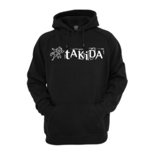 TAKIDA - Logo White - čierna pánska mikina