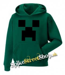 Pánska mikina MINECRAFT - Creeper - Tmavozelená
