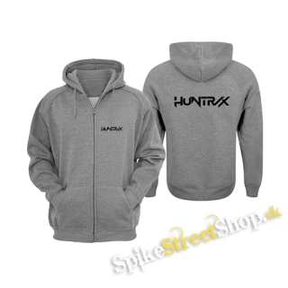 HUNTRIX - Logo Black Kpop Demon Hunters - šedá pánska mikina na zips