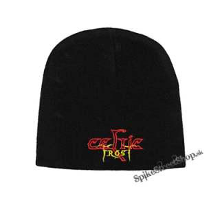 Čierna zimná čiapka CELTIC FROST - Logo Red Yellow