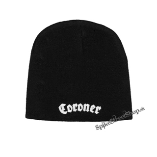 Čierna zimná čiapka CORONER - Logo White