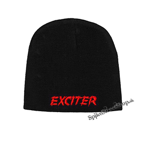 Čierna zimná čiapka EXCITER - Logo Red