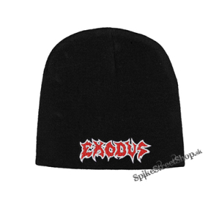 Čierna zimná čiapka EXODUS - Logo Red White