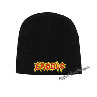Čierna zimná čiapka EXODUS - Logo Red Yellow