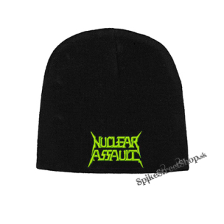 Čierna zimná čiapka NUCLEAR ASSAULT - Logo Neon Green