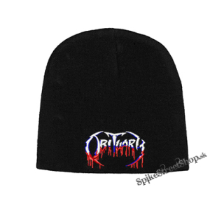Čierna zimná čiapka OBITUARY - Logo Colour