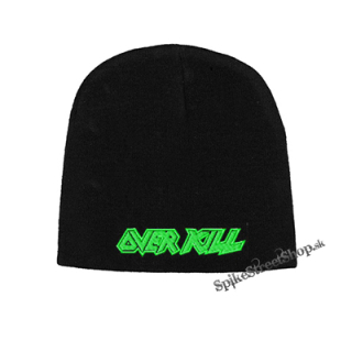 Čierna zimná čiapka OVERKILL - Logo Green
