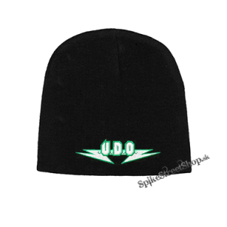 Čierna zimná čiapka U.D.O. - Logo Green White