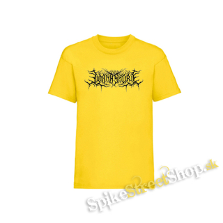 LORNA SHORE - Logo Black - žlté detské tričko