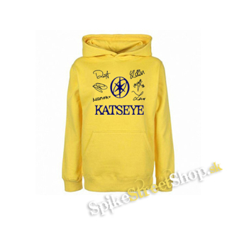 KATSEYE - Blue Logo Black Signature - žltá pánska mikina