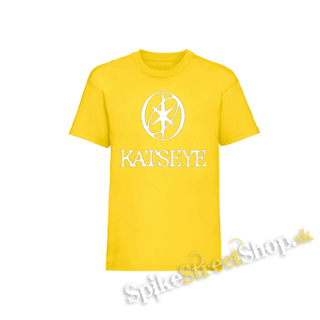 KATSEYE - Logo Crest White - žlté detské tričko