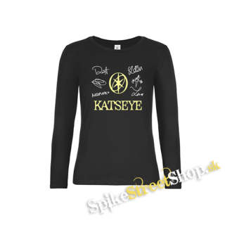 KATSEYE - Logo Signature - čierne dámske tričko s dlhými rukávmi