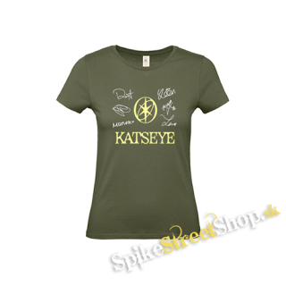 KATSEYE - Logo Signature - khaki dámske tričko