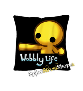 WOBBLY LIFE - Black Background Poster - vankúš